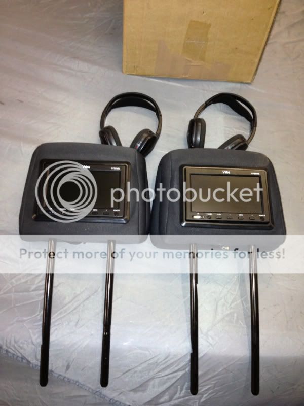 Veba screens built into headrests